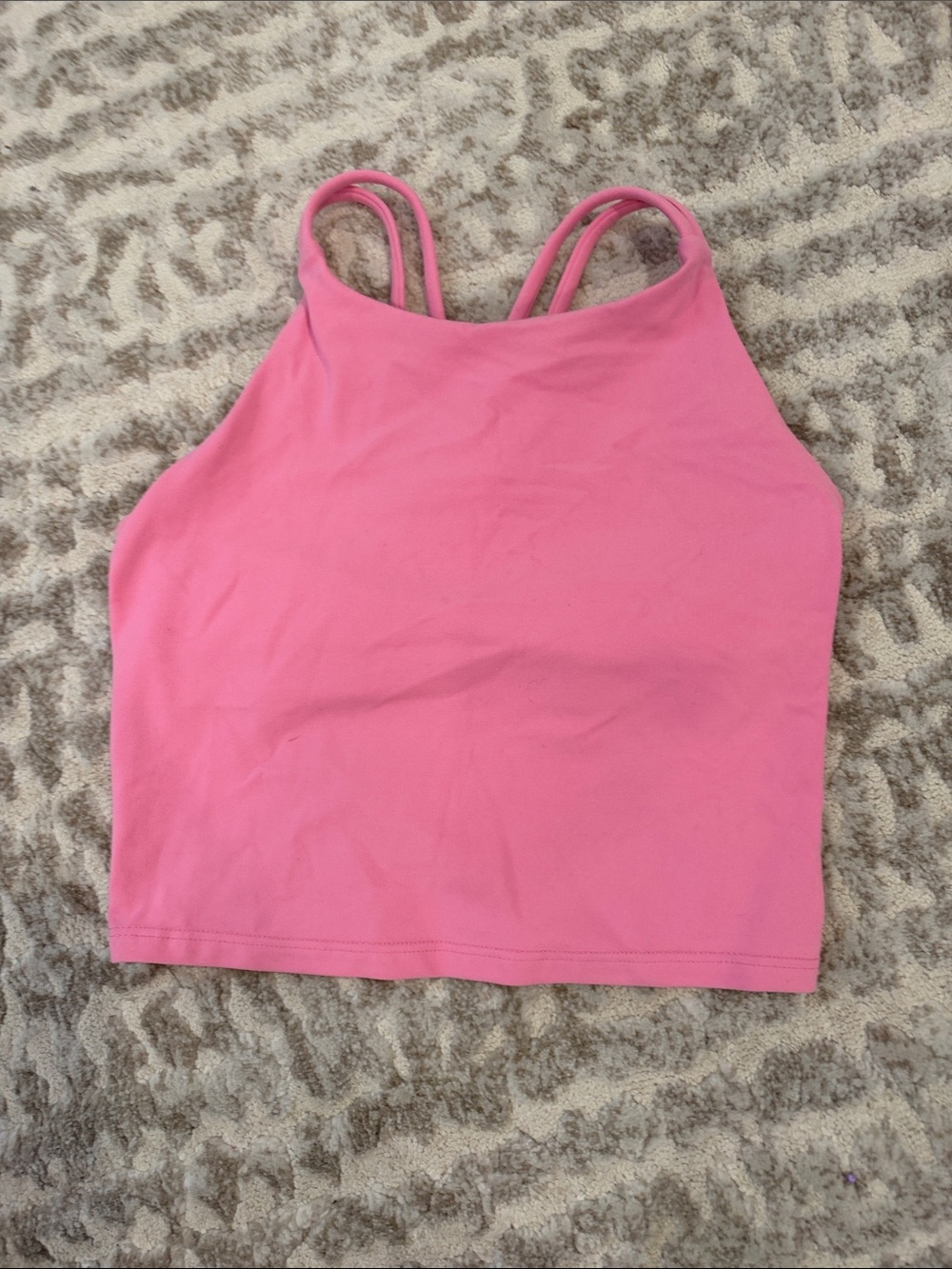Athleta Pink Double-Strap Crop Tank Top